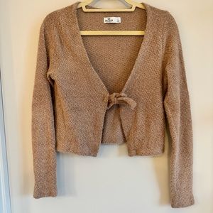 Tie Crop Top Cardigan